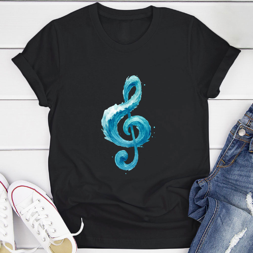 Ocean Wave Treble Clef T-Shirt