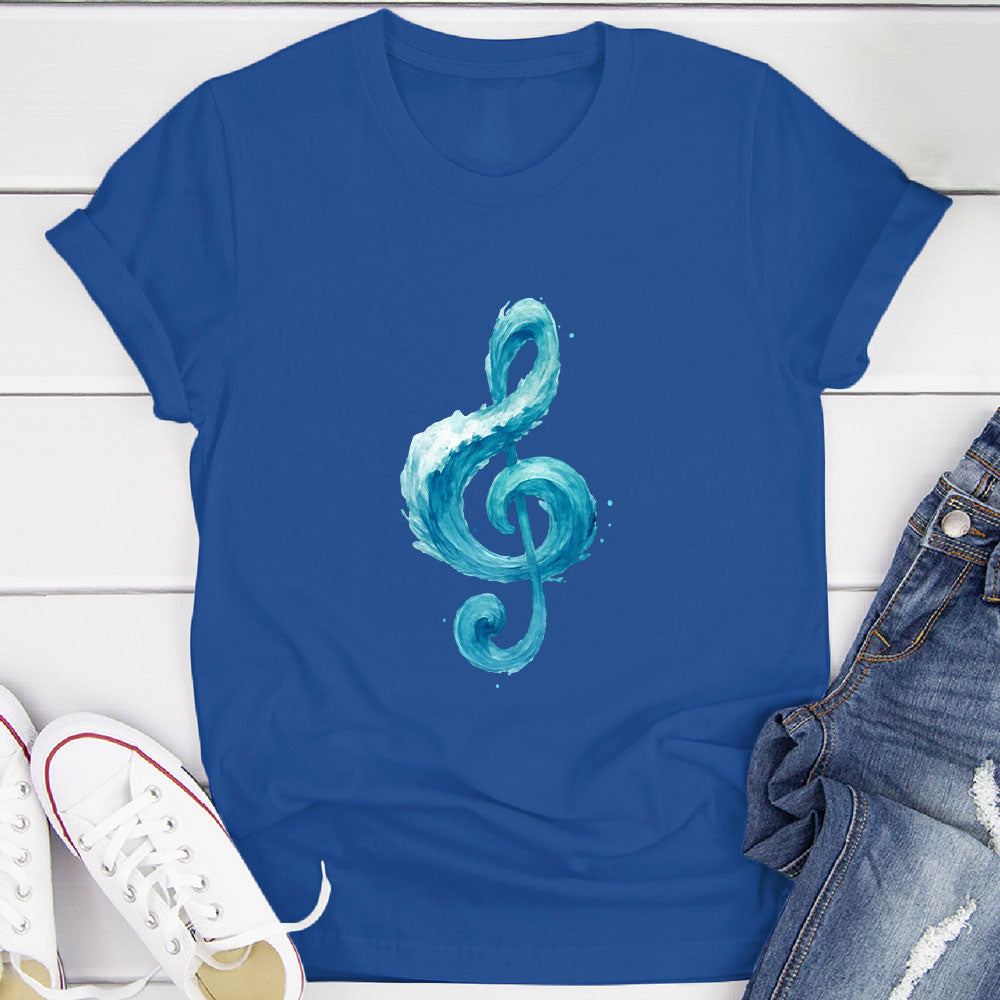 Ocean Wave Treble Clef T-Shirt