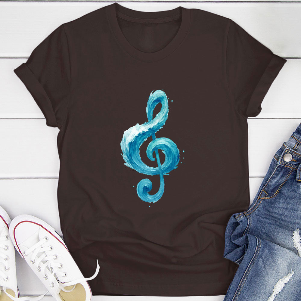 Ocean Wave Treble Clef T-Shirt