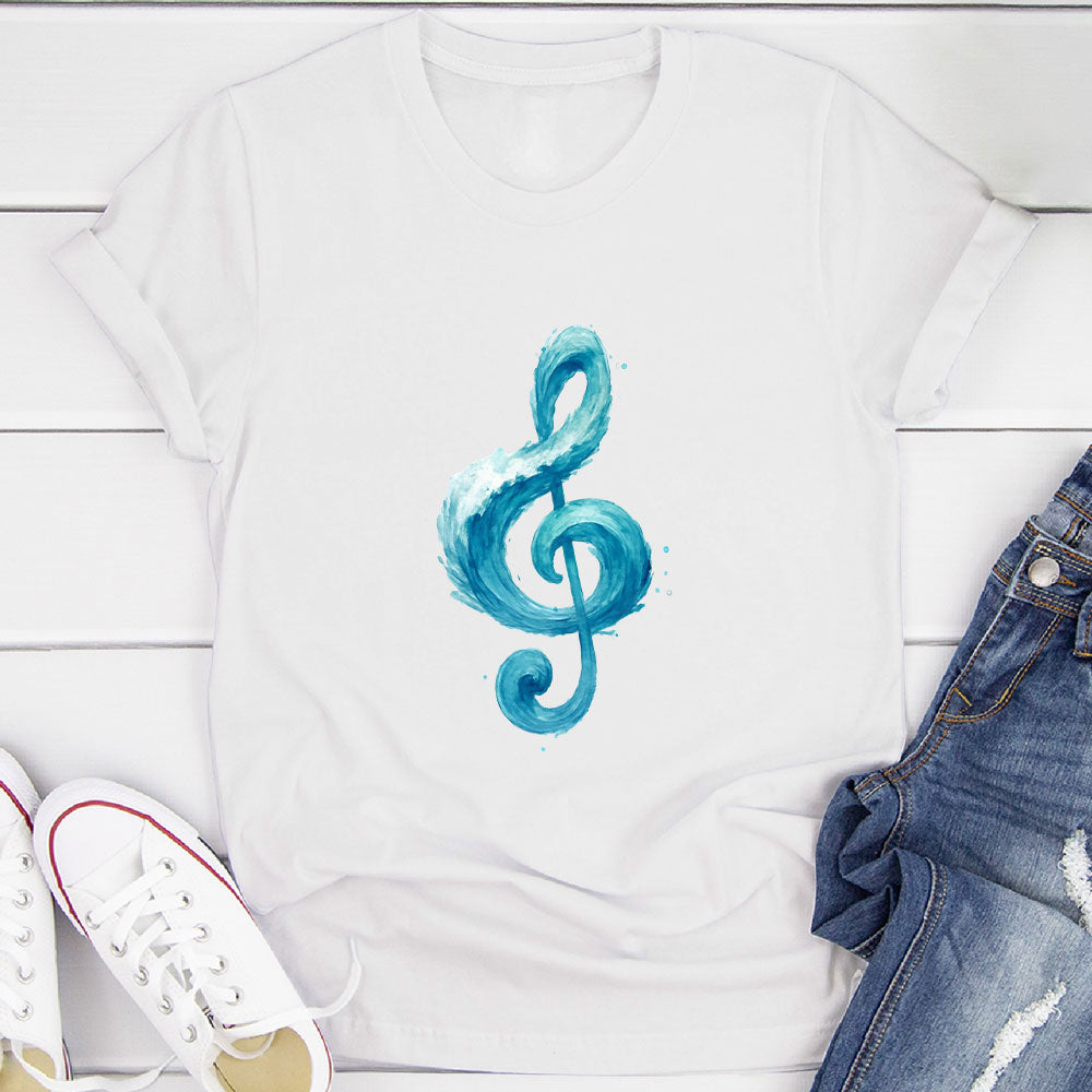 Ocean Wave Treble Clef T-Shirt