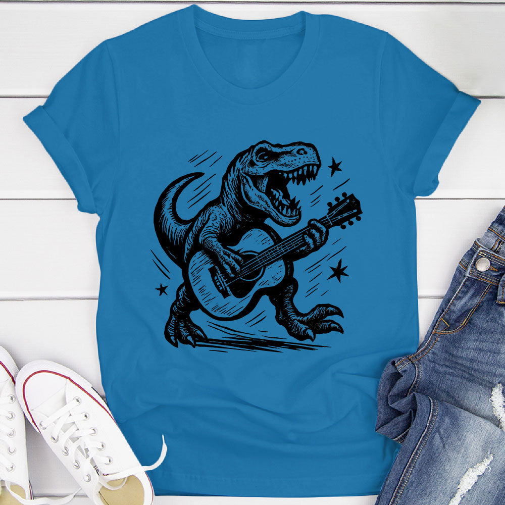 Strumming T-Rex T-Shirt
