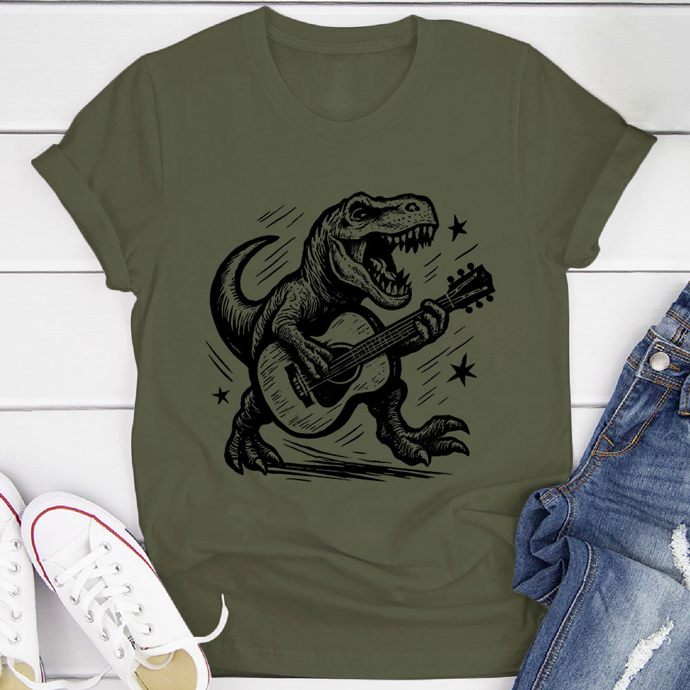 Strumming T-Rex T-Shirt