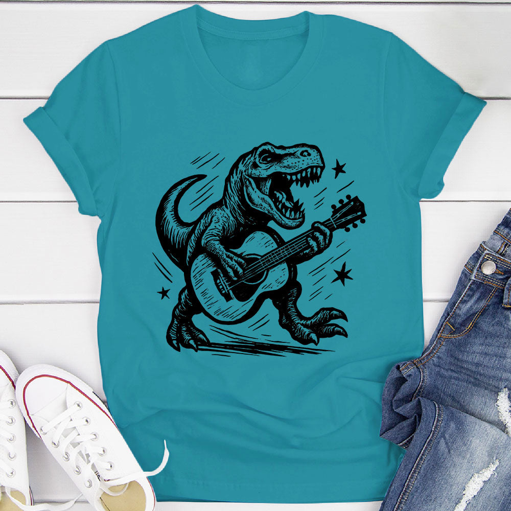 Strumming T-Rex T-Shirt