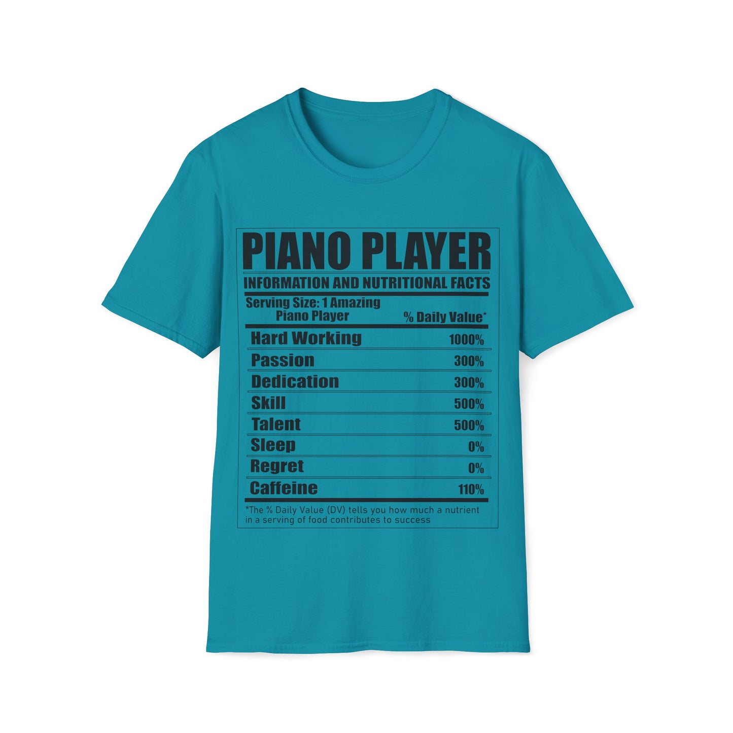 Piano Player Nutritional Facts T-Shirt